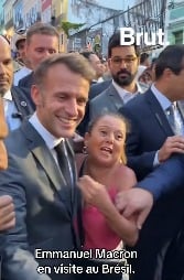 Reprodução por Macron é ovacionado em Salvador