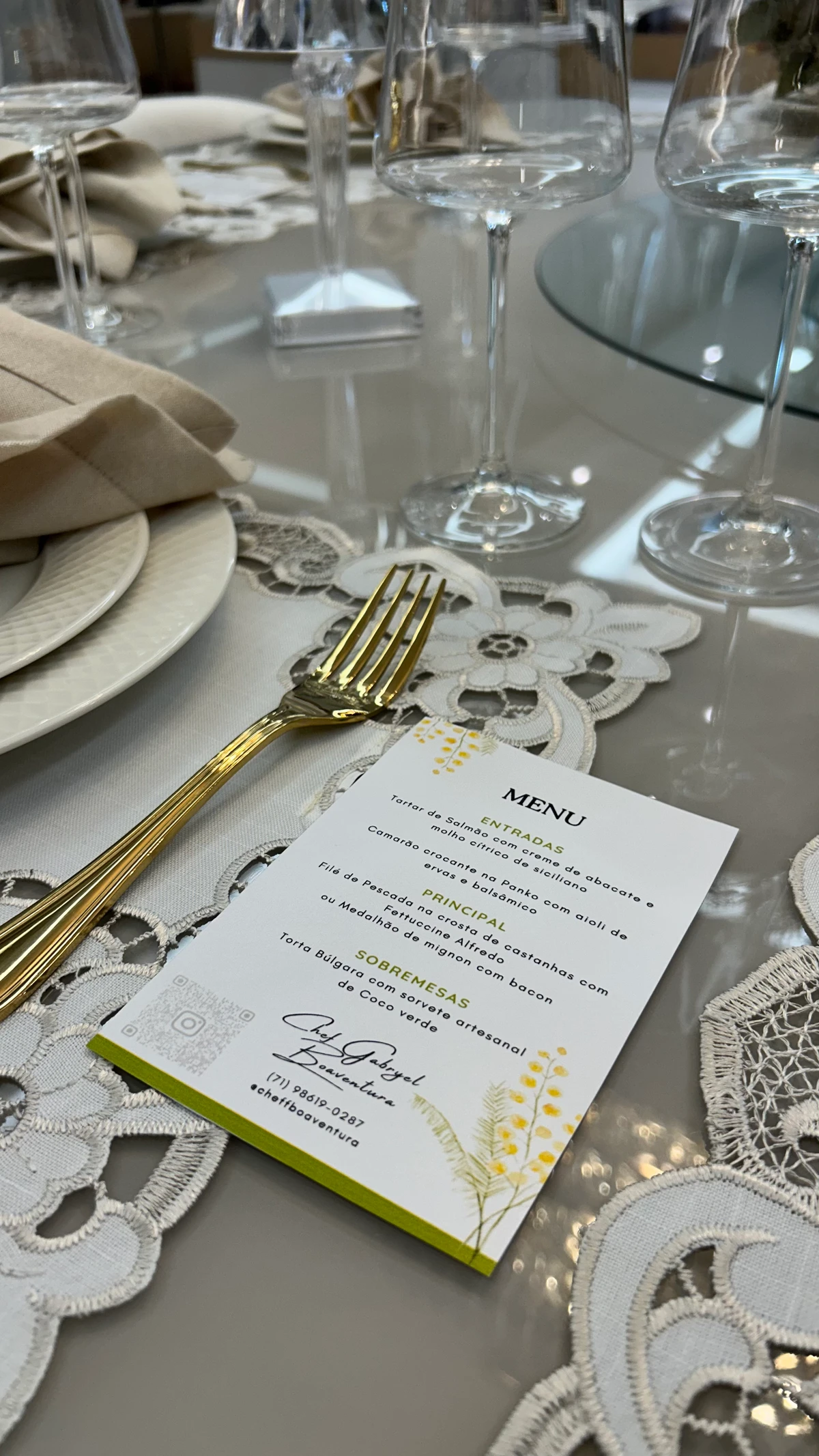 Serviço de 'personal chef' por Gabryel Boaventura