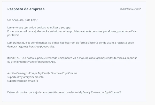 Resposta dada antes do fim do serviço por Reprodução