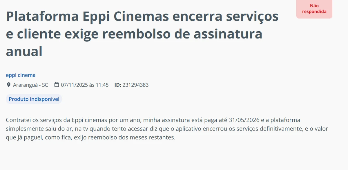 Usuários reclamam após interrupção de serviço pirata por Reprodução