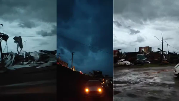Tornado causa destruição no Paraná por Reprodução