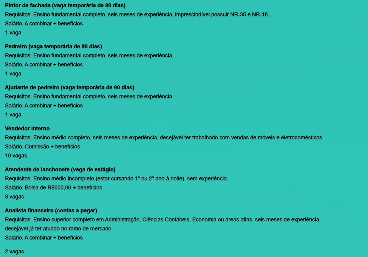 Veja vagas por Reprodução
