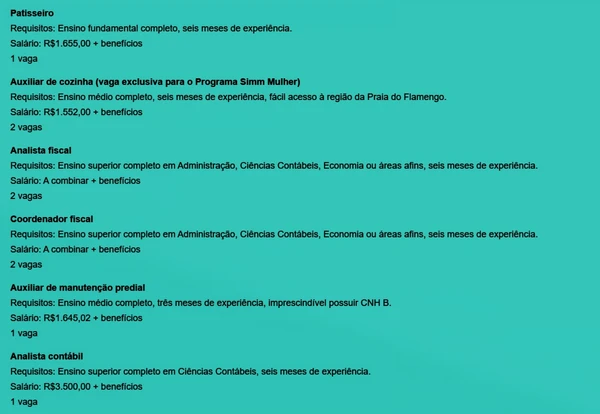 Veja vagas por Reprodução