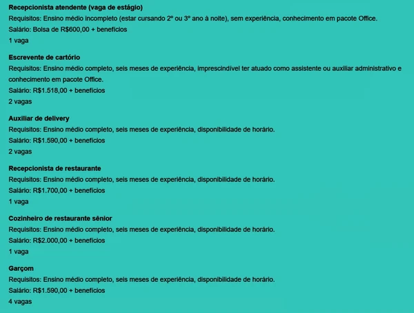 Veja vagas por Reprodução