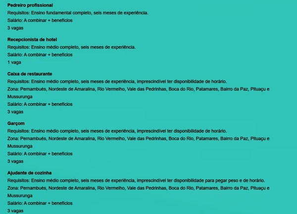 Veja vagas por Reprodução