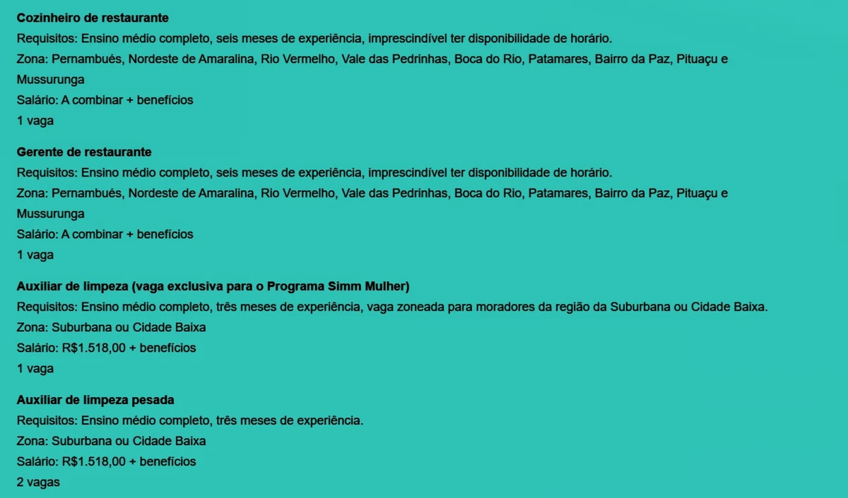 Veja vagas por Reprodução