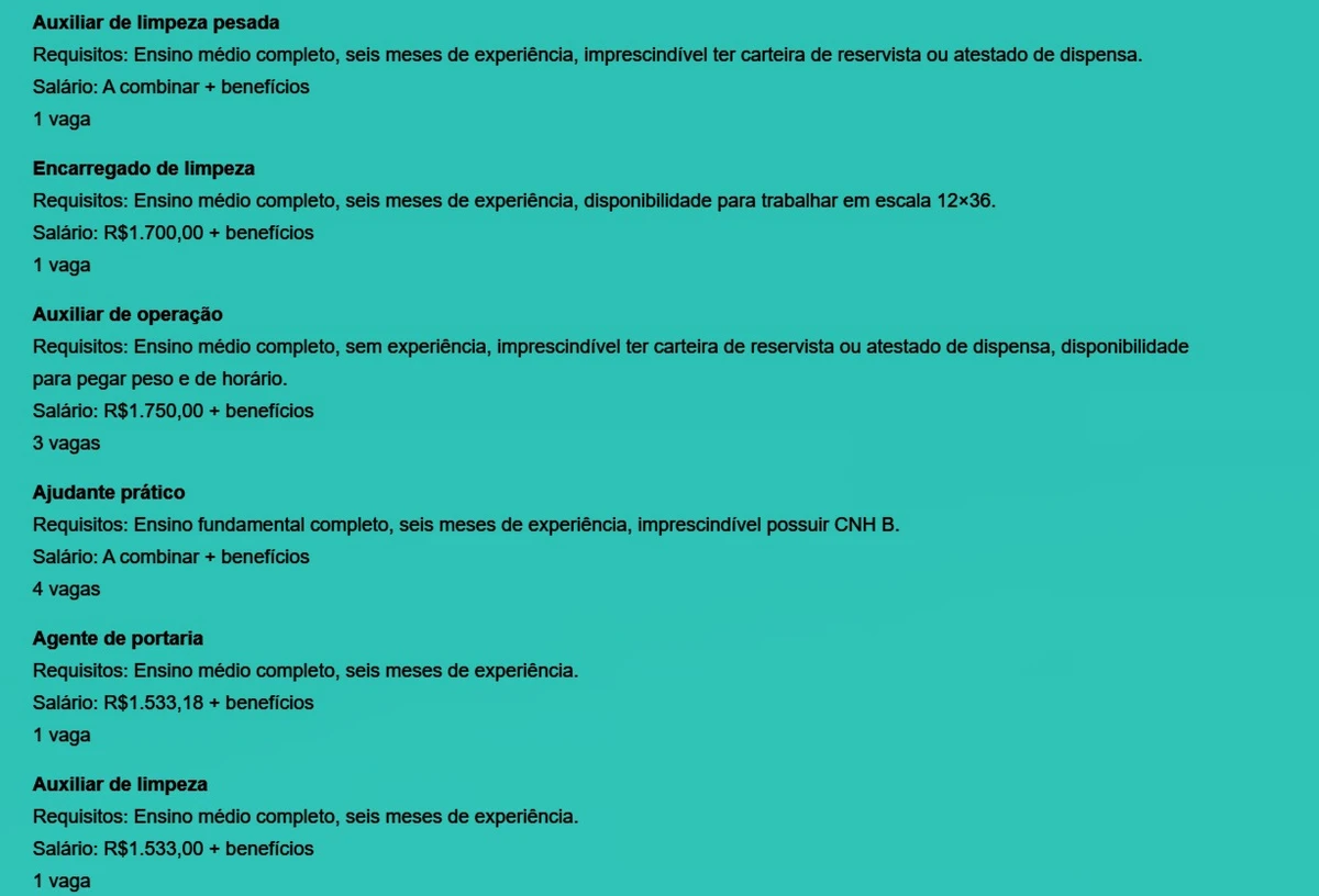 Veja vagas por Reprodução