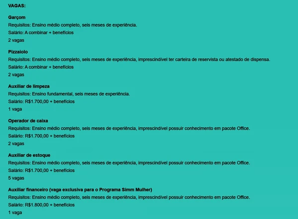 Veja vagas por Reprodução