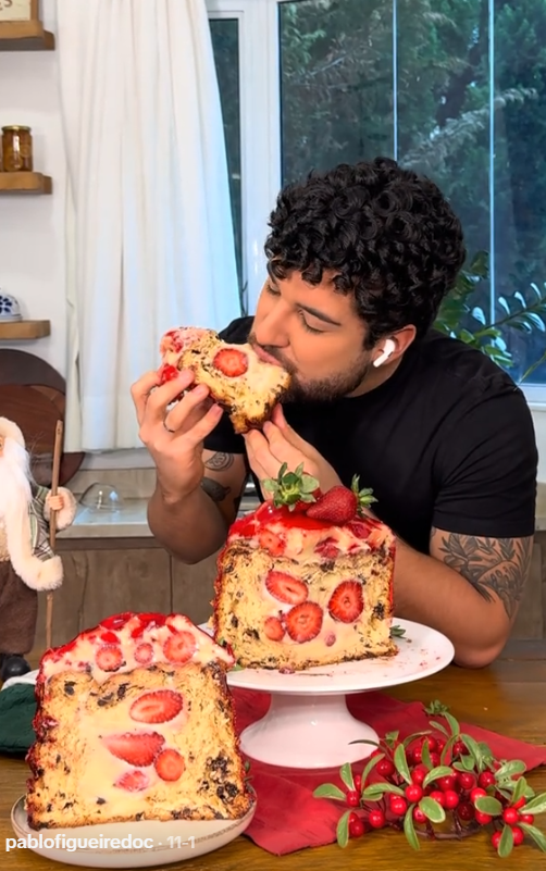 Chocotone de Morango do Amor por Reprodução / Tik Tok