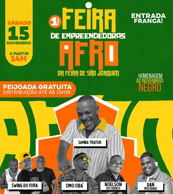 Empreendedoras Afro movimentam Feira de São Joaquim com música e feijoada no Novembro Negro