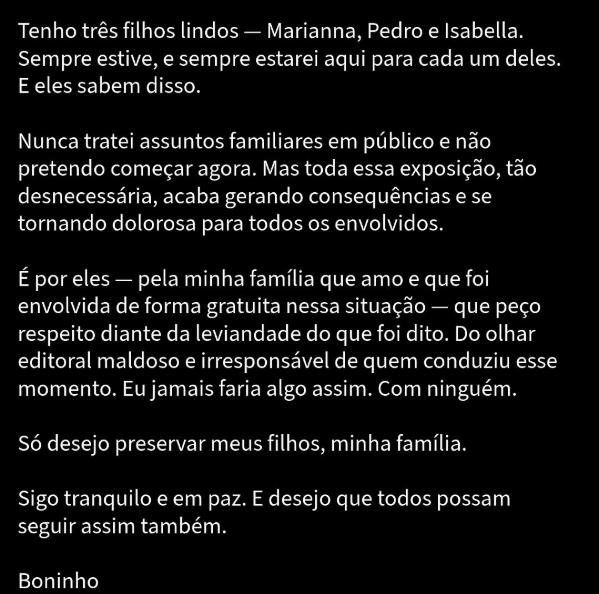 Pronunciamento de Boninho