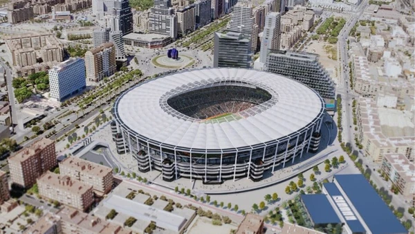 Estádio do Valencia por Reprodução