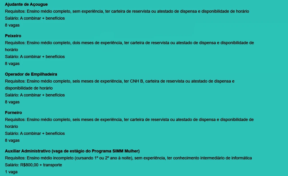 Veja vagas por Reprodução