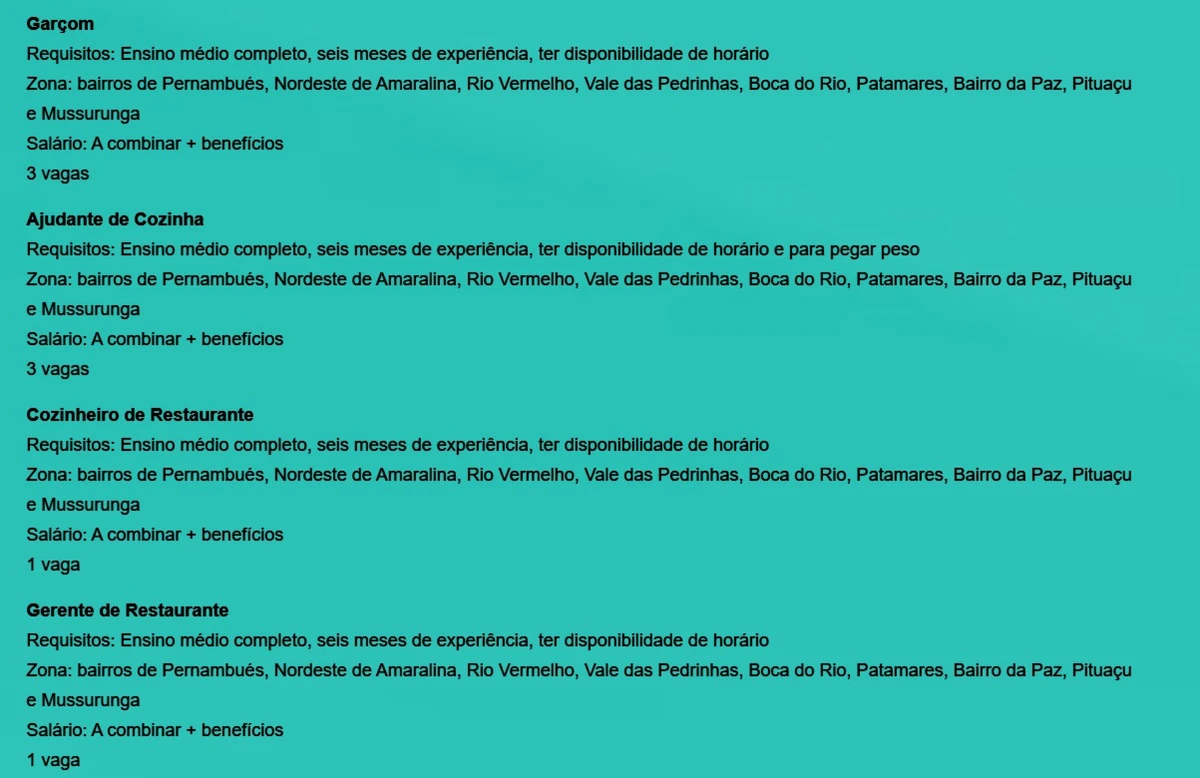 Veja vagas por Reprodução