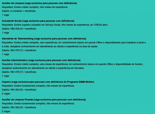 Veja vagas por Reprodução