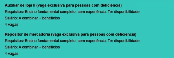Vagas por Reprodução