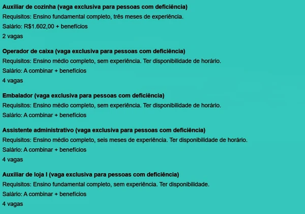 Vagas por Reprodução