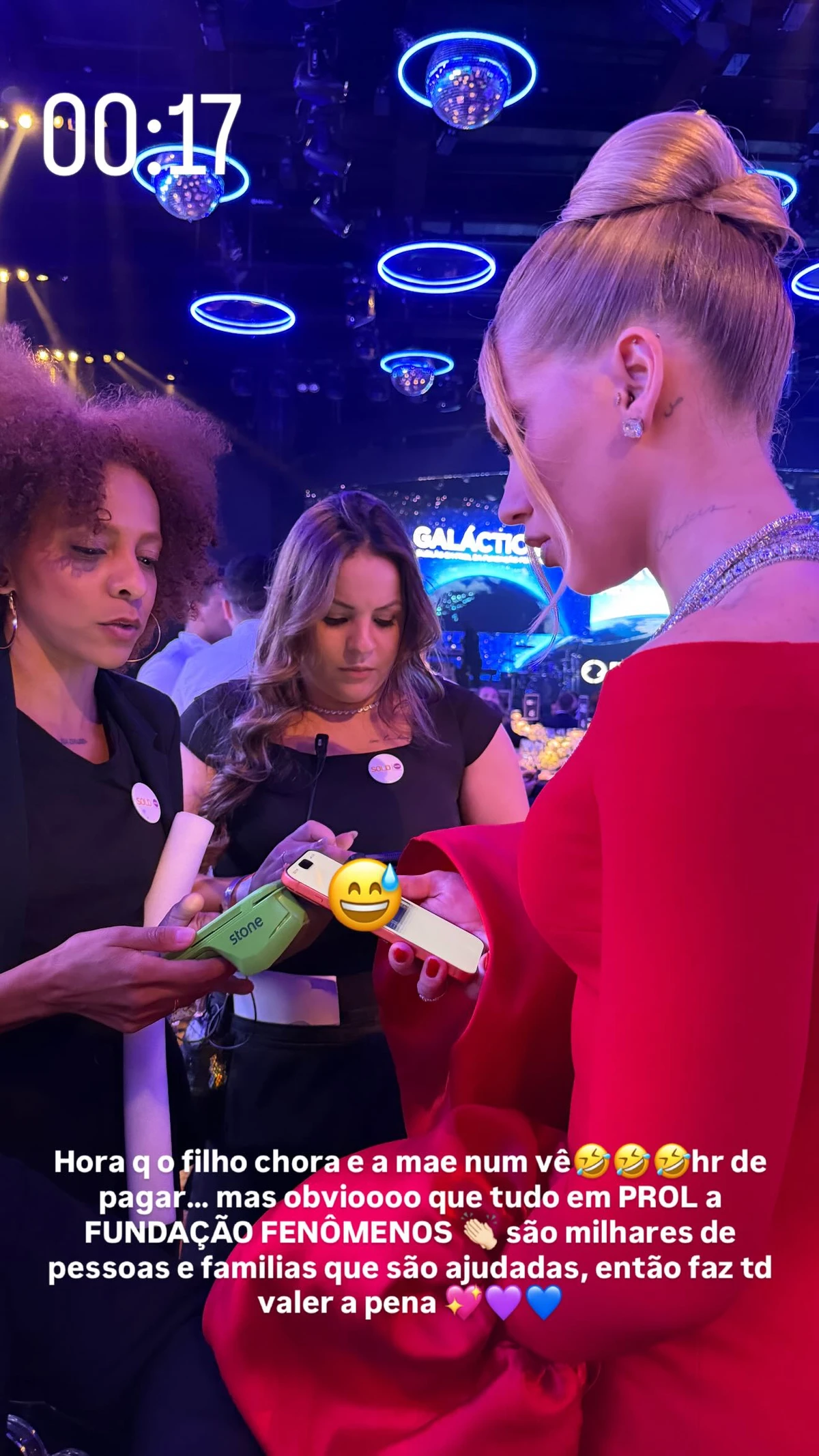 Virginia Fonseca no Leilão Galácticos, promovido por Ronaldo Fenômeno e Celina Locks por Reprodução/Instagram