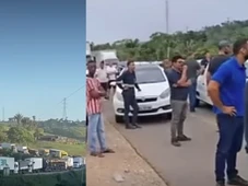 Imagem - Protesto contra condições de estrada e tumulto travam a BR-101 na Bahia