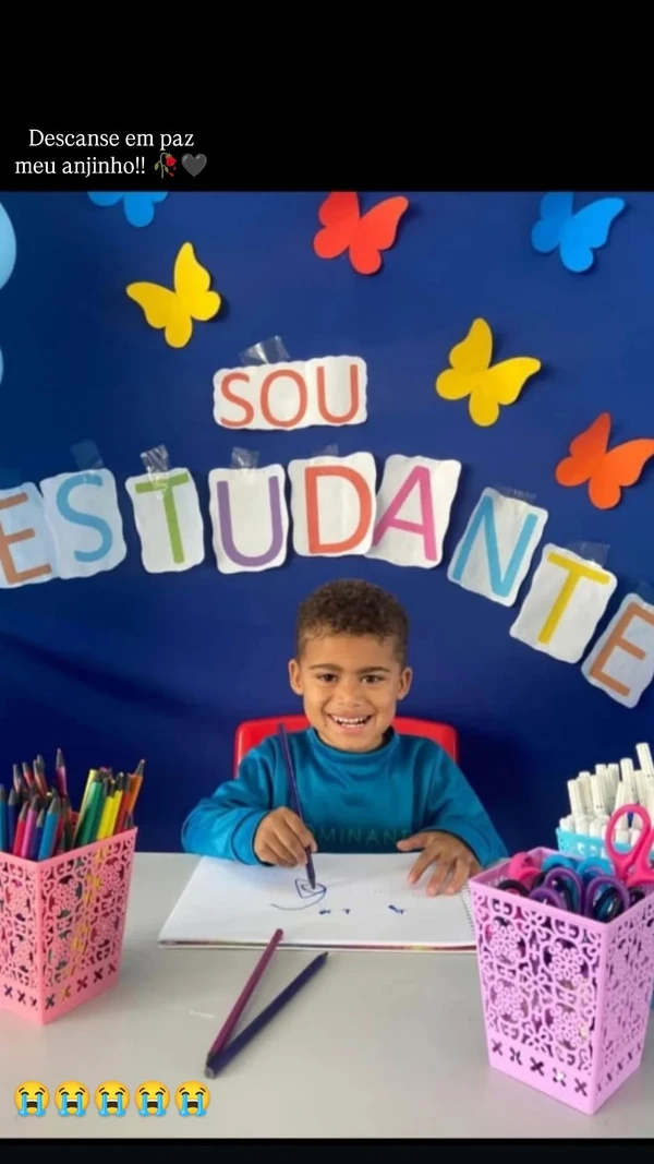 Amigos e familiares lamentaram a morte de Calebe por Reprodução/ Redes sociais