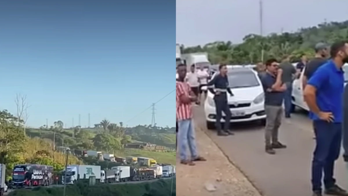 BR-101 é interditada por manifestantes no sul da Bahia