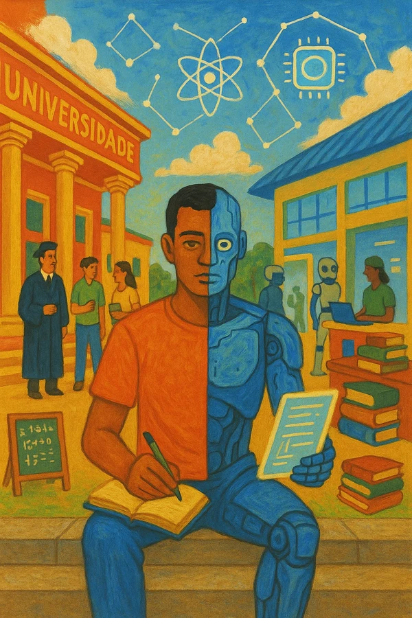 Ilustração: Prompt design com DALL-E por Andre Stangl, 2025.