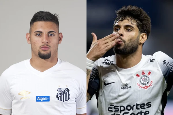 Yuri Alberto, do Corinthians  por Divulgação/Santos e Rodrigo Coca/Corinthians 