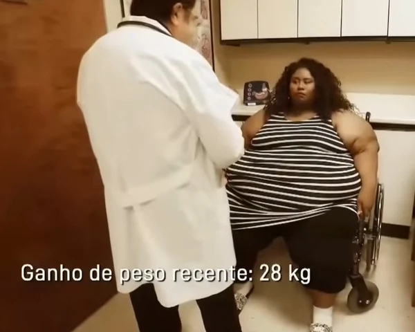 Octavia Nichelle antes de perder peso por Reprodução/ Youtube