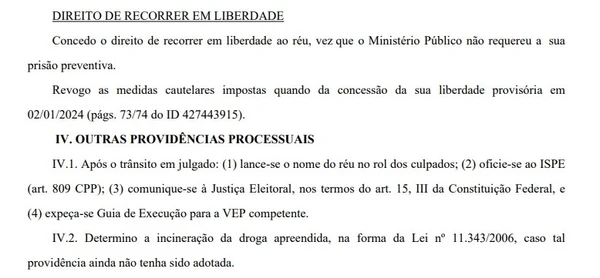 Com 'maus antecedentes', condenado é solto porque MP esquece de pedir prisão por Divulgação
