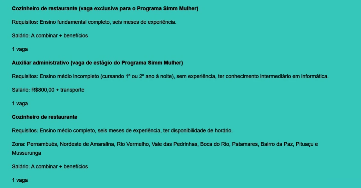 Veja vagas por Reprodução