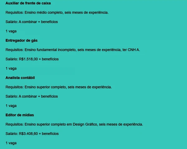 Veja vagas por Reprodução