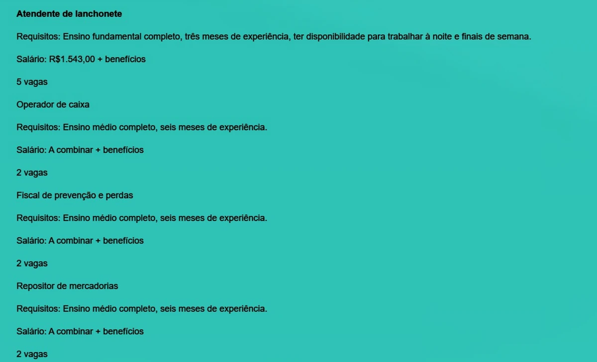 Veja vagas por Reprodução