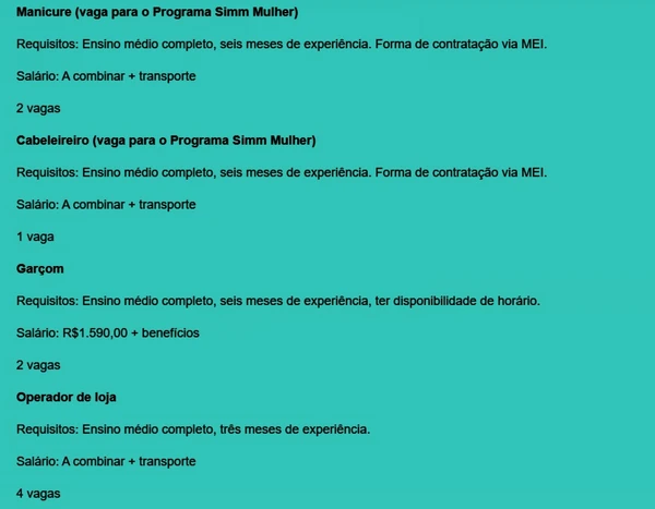 Veja vagas por Reprodução