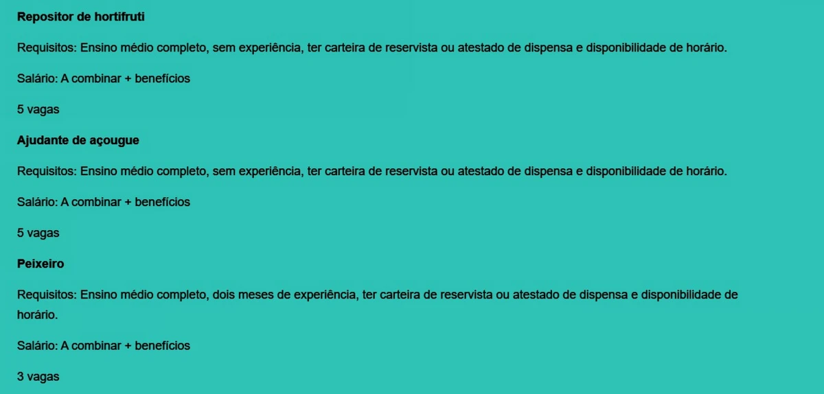 Veja vagas por Reprodução