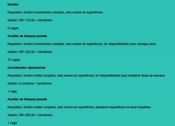 Veja vagas por Reprodução