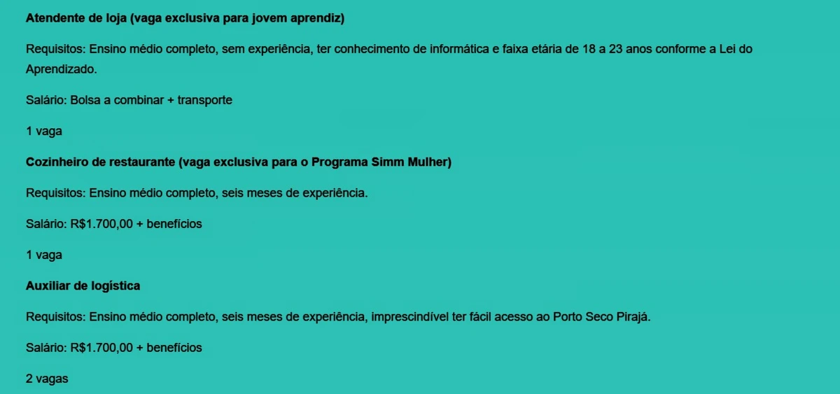 Veja vagas por Reprodução