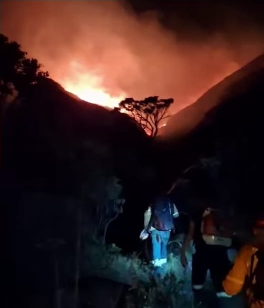Incêndio no Parque Nacional da Chapada Diamantina por Reprodução