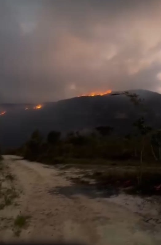Incêndio no Parque Nacional da Chapada Diamantina por Reprodução