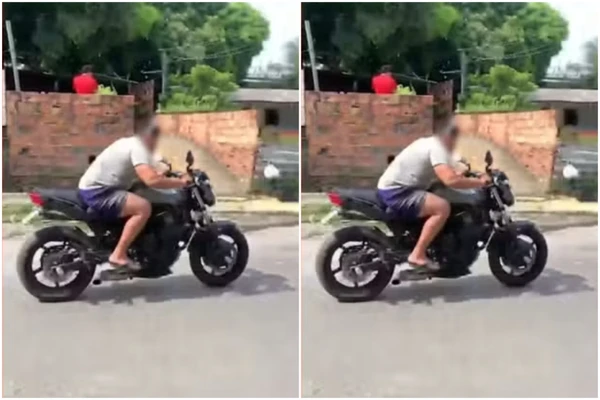 Personal foi filmado disputando pega