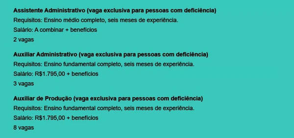 Veja vagas por Reprodução