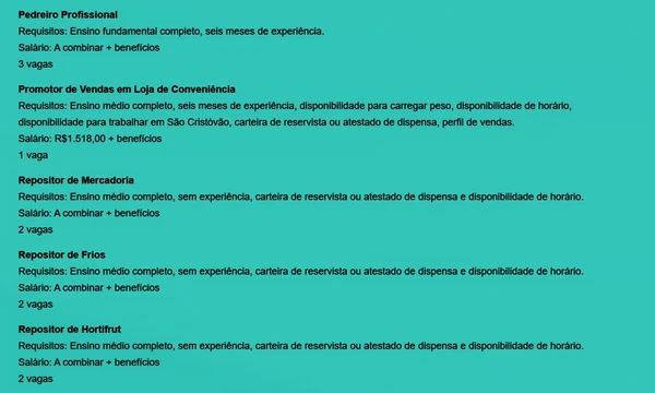 Veja vagas por Reprodução