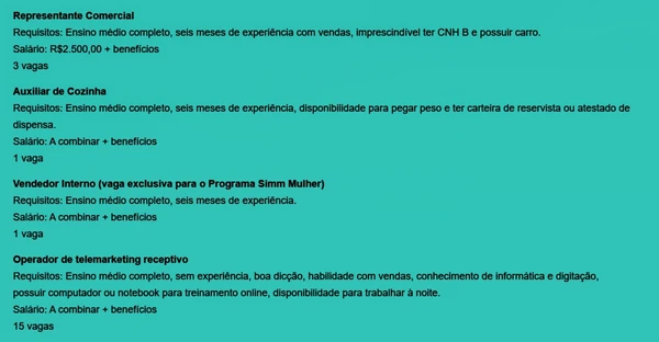 Veja vagas por Reprodução