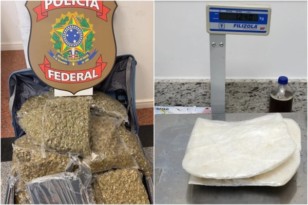 Droga apreendida no aeroporto