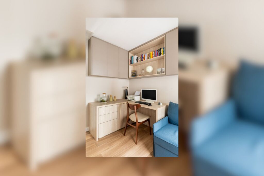 Em um cômodo exclusivo, o ideal é criar um ambiente que favoreça a concentração e a produtividade (Imagem: Guilherme Pucci | Projeto: BMA Studio)