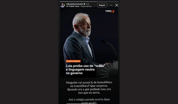 Postagem feita por Nikolas Ferreira