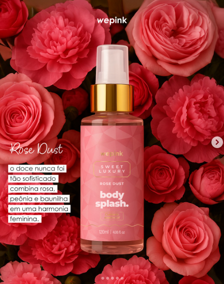 Produtos da empresa de cosméticos WePink por Reprodução