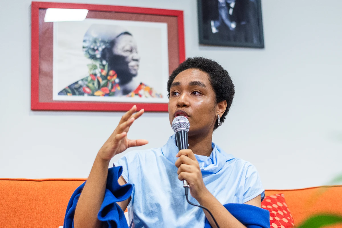 Yasmin Morais no Encontro Feminista Vulva Negra em São Paulo