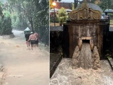 Imagem - Rua de Morro de São Paulo vira ‘cachoeira’ após chuva forte; veja vídeo