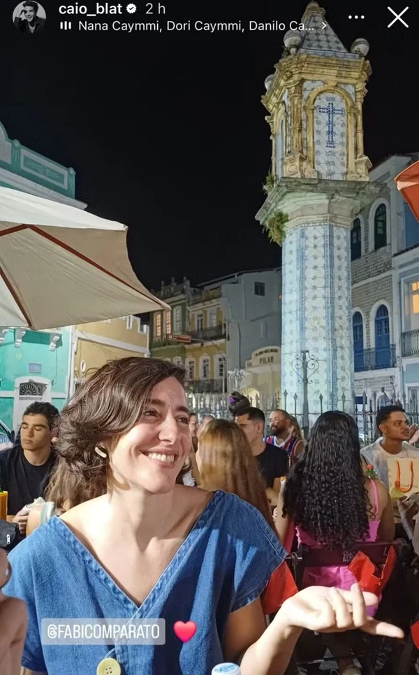 Caio Blat posta foto de Fabiana Comparato por Reprodução/Instagram
