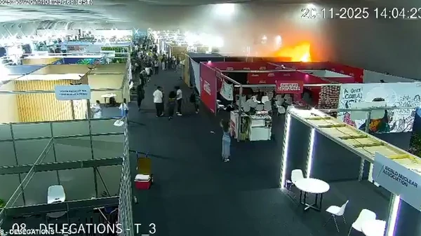 Chamas atingiram blue zona, espaço de negociação da ONU por Reprodução 